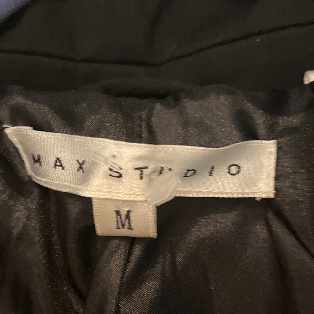 Max Studio Black Trench Coat with Yellow Accents - Picture 2 of 10